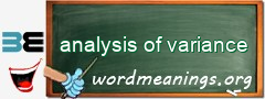 WordMeaning blackboard for analysis of variance